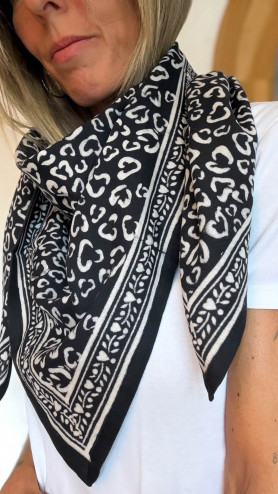 FOULARD GM LEO GRIS