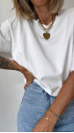 T-SHIRT MOKA BLANC