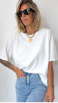 T-SHIRT MOKA BLANC