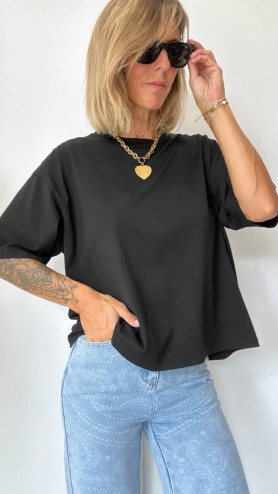T-SHIRT MOKA NOIR