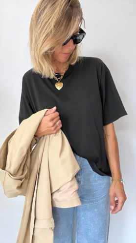 T-SHIRT MOKA NOIR
