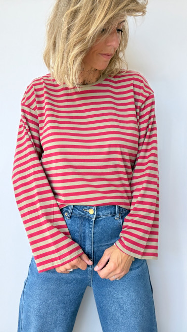 T_SHIRT SANDRO RAYURES