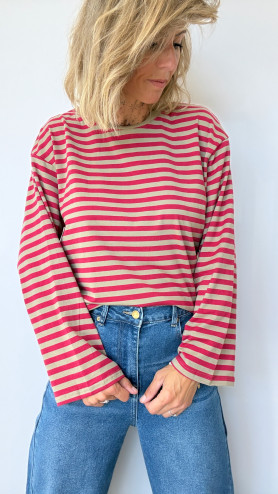 T_SHIRT SANDRO RAYURES