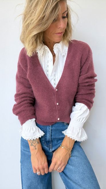 GILET BÉRÉNICE PRUNE